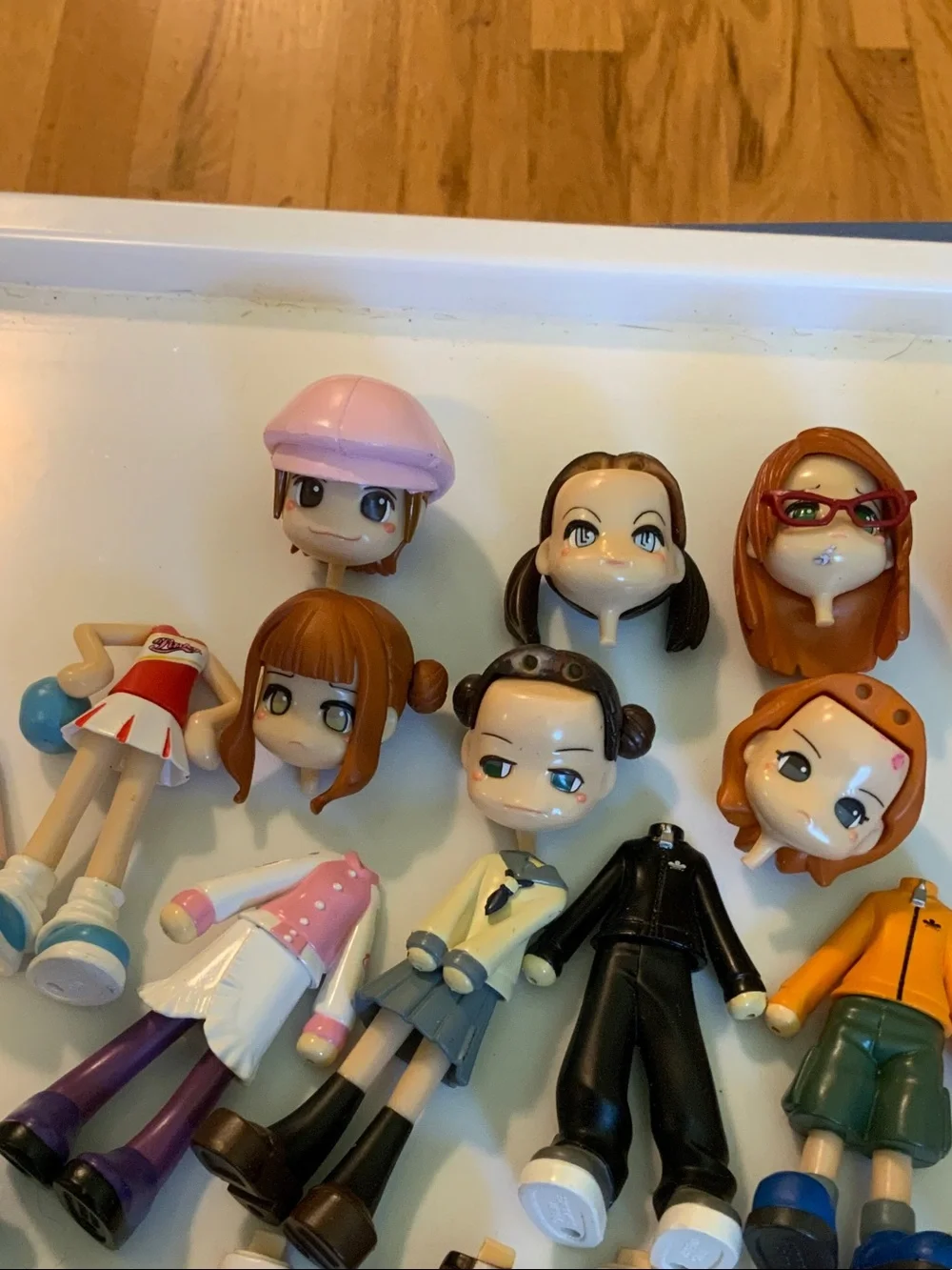Mix-and-Match Kids Fashion Doll Figures & Accessories - Blue, Pink, Brown Pieces